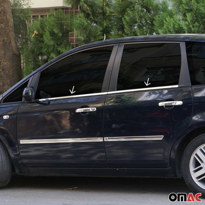 Fensterleisten Zierleisten für Ford Focus C-Max 2003-2010 Edelstahl Chrom 4tlg