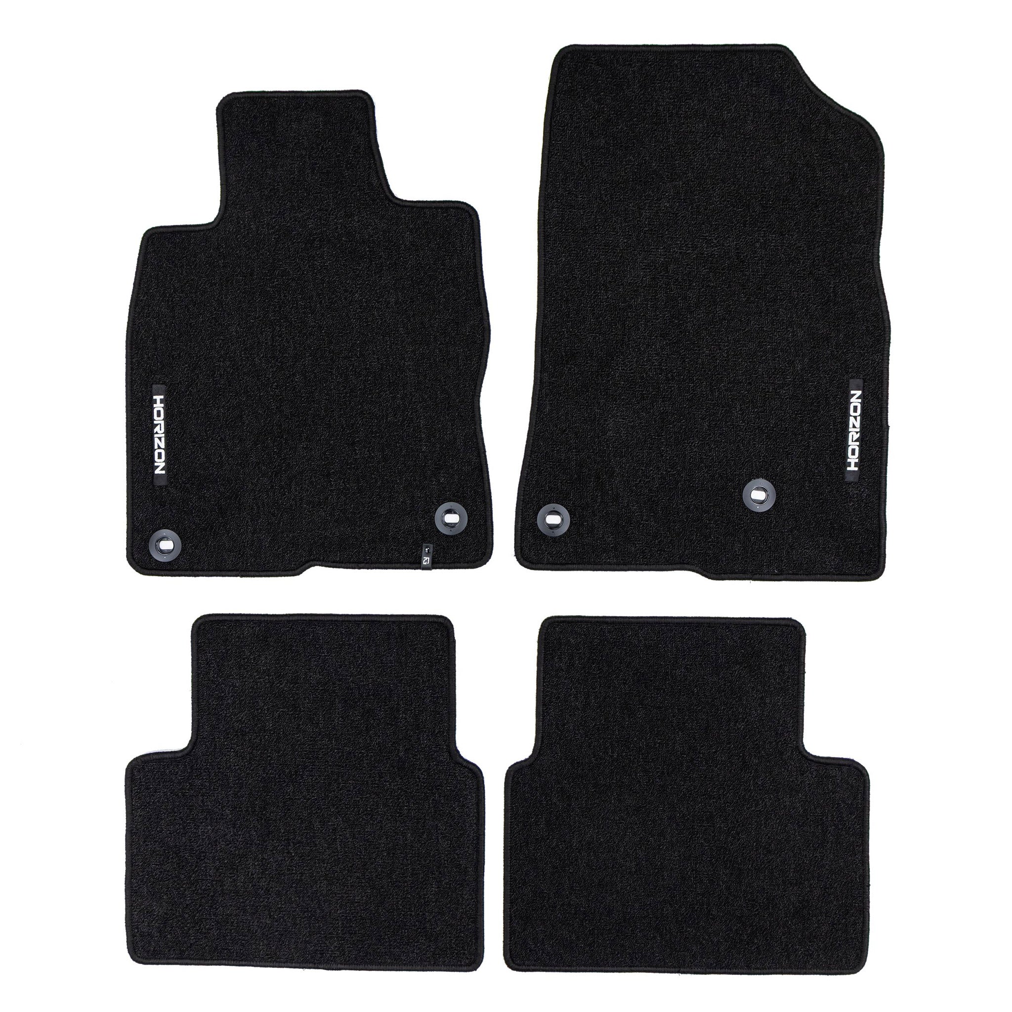 Velours Fußmatten für Honda Civic XI Hybrid 2021-2025 Gummi Schwarz 4 teile