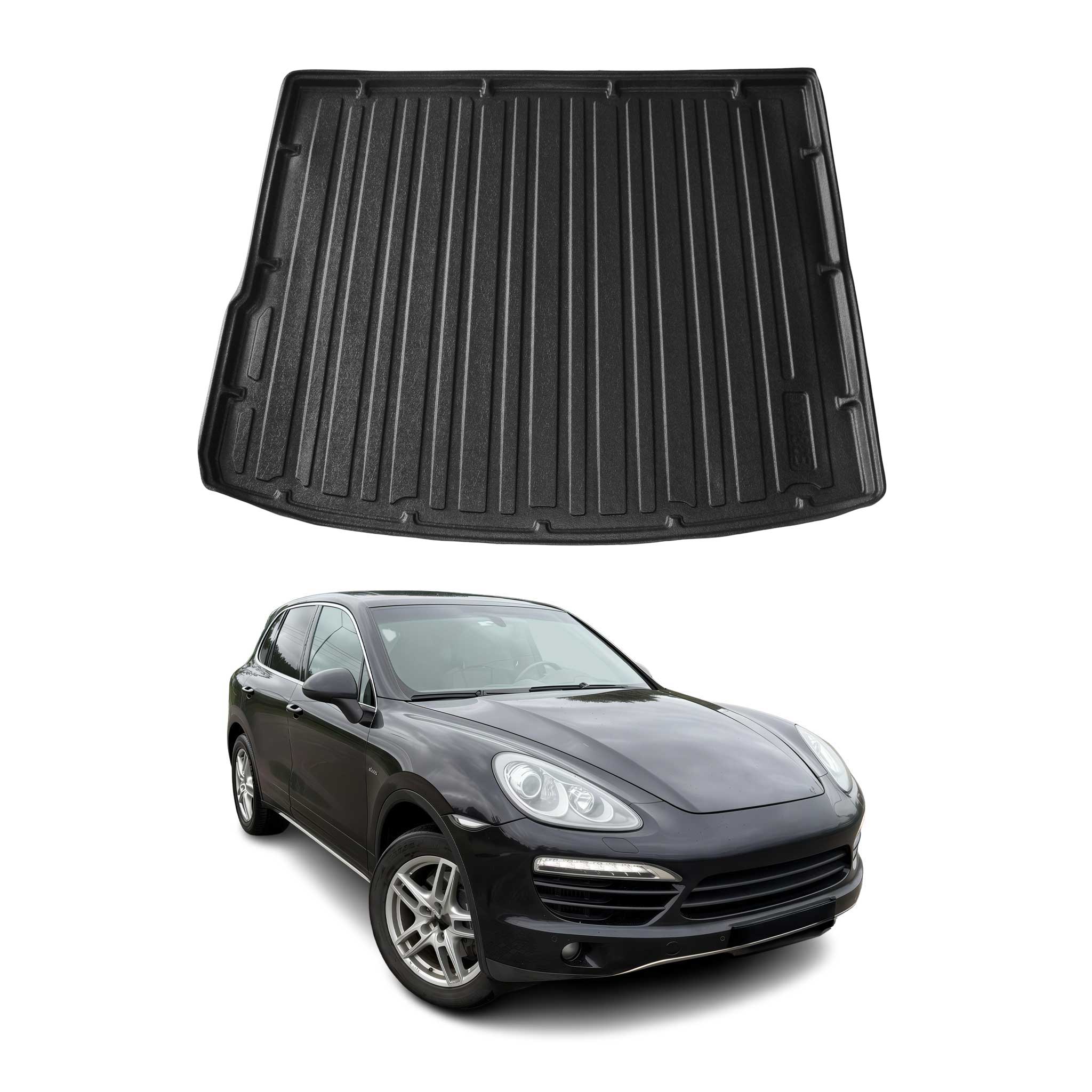 Kofferraumwanne Laderaumwanne für Porsche Cayenne mk2 2011-18 Gummi TPE Schwarz