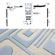 Innenraum Dekor Cockpit für BMW 3er E46 1998-2007 Aluminium Optik 29tlg