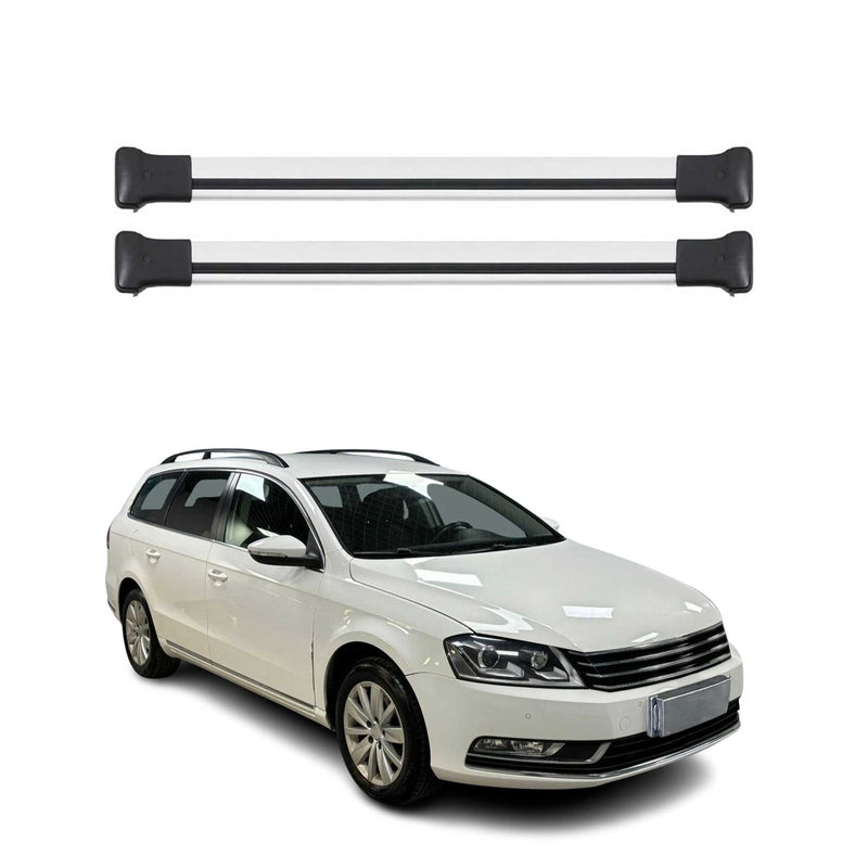 Dachträger Grundtäger für VW Passat B7 Variant 2010-2014 75kg Alu Silber 2 tlg