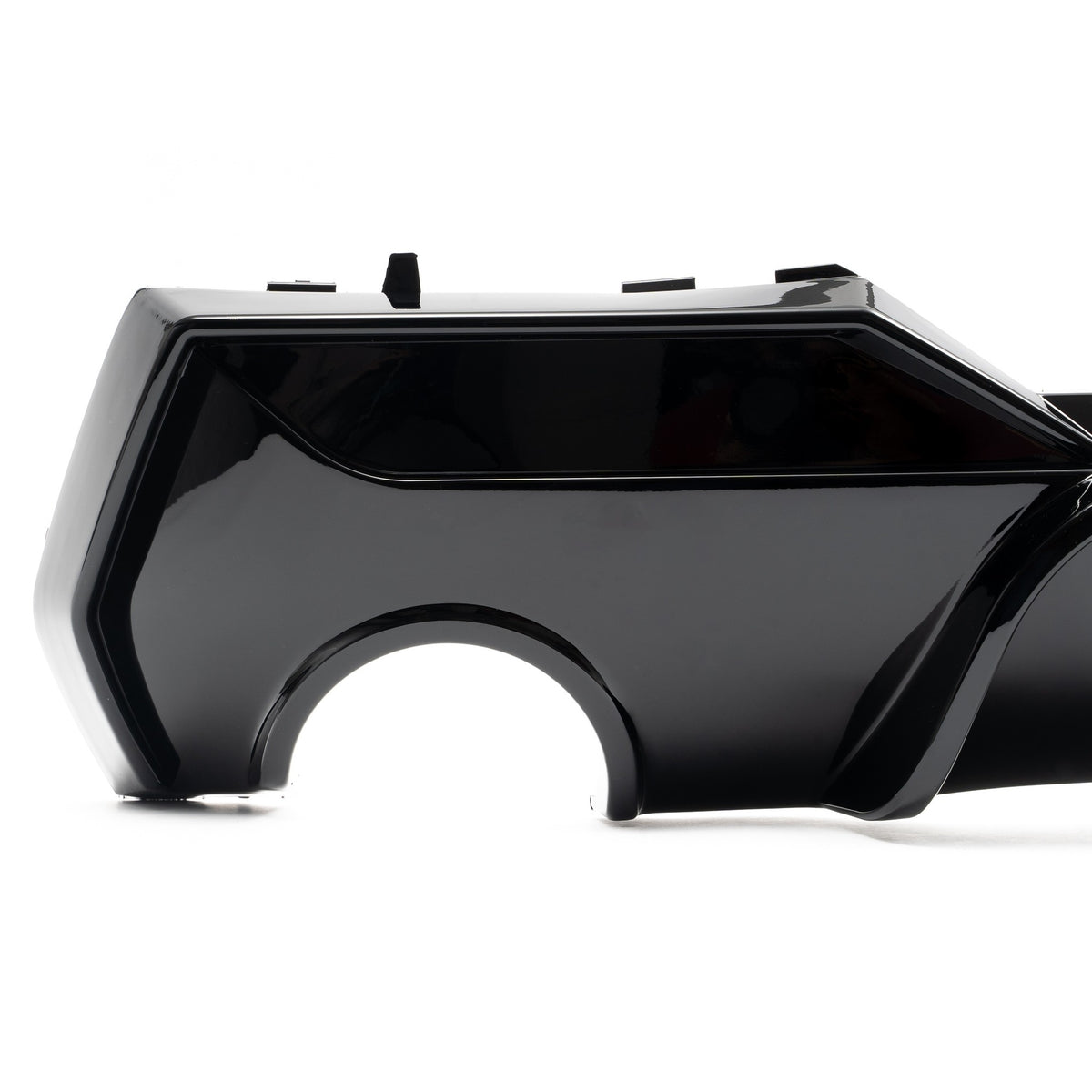 JOM Heckschürzeneinsatz für BMW 4er G22/G23 (420/430) 2020- schwarz glänzend 1-Rohr (li/re)