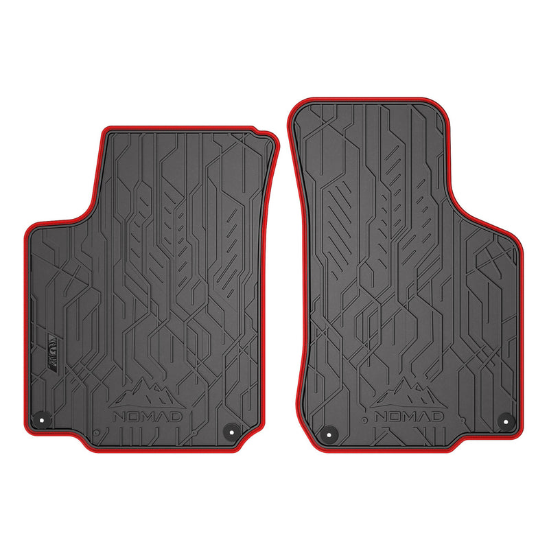 Fußmatten Gummimatten für VW Jetta IV 1998-2005 1.Reihe Gummi Schwarz Rot 2 tlg