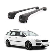 Dachträger für Ford Focus II Kombi 2008-2010 Facelift Aluminium Schwarz 2tlg