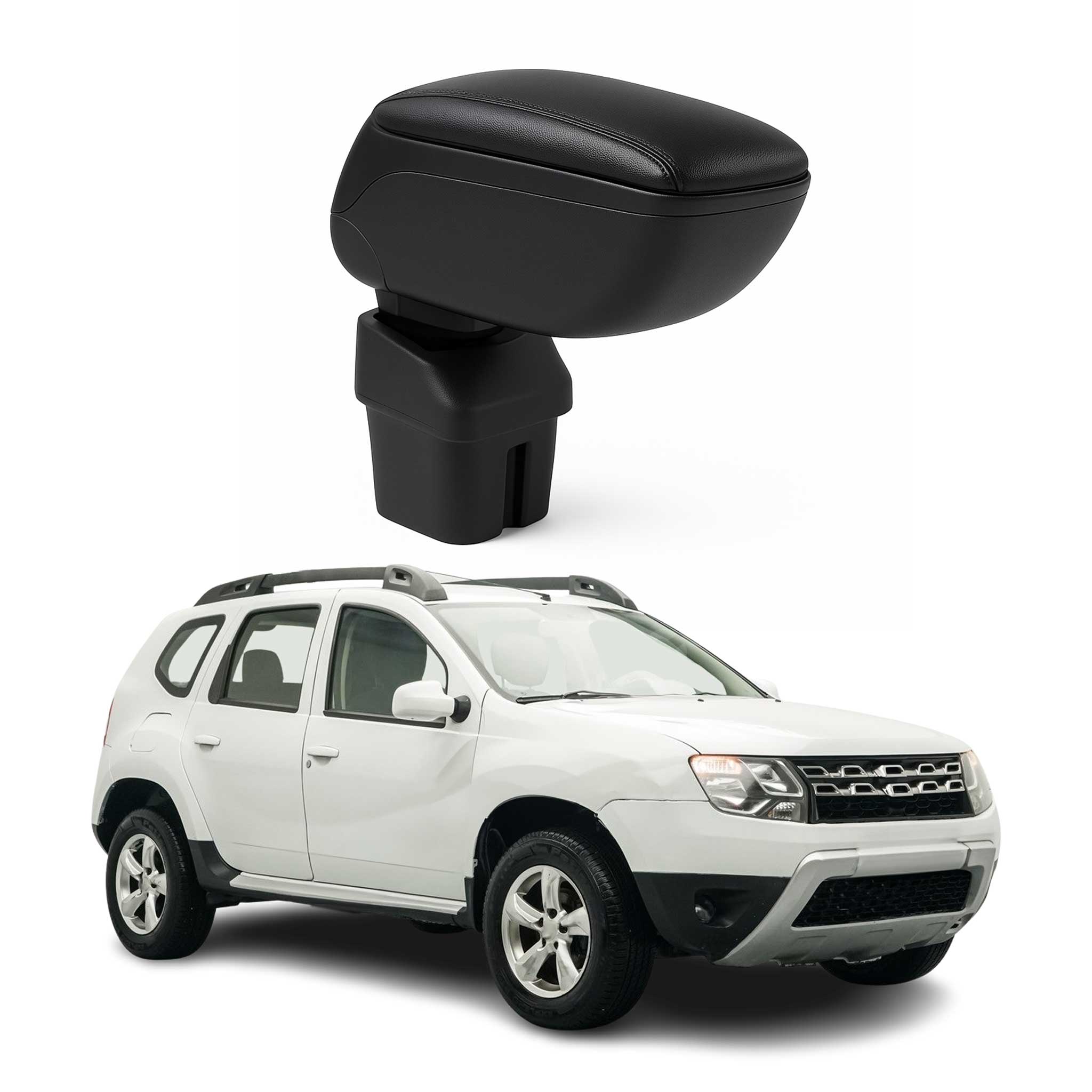 Mittelarmlehne Armlehne für Dacia Duster 2010-2018 PU-Leder ABS Schwarz