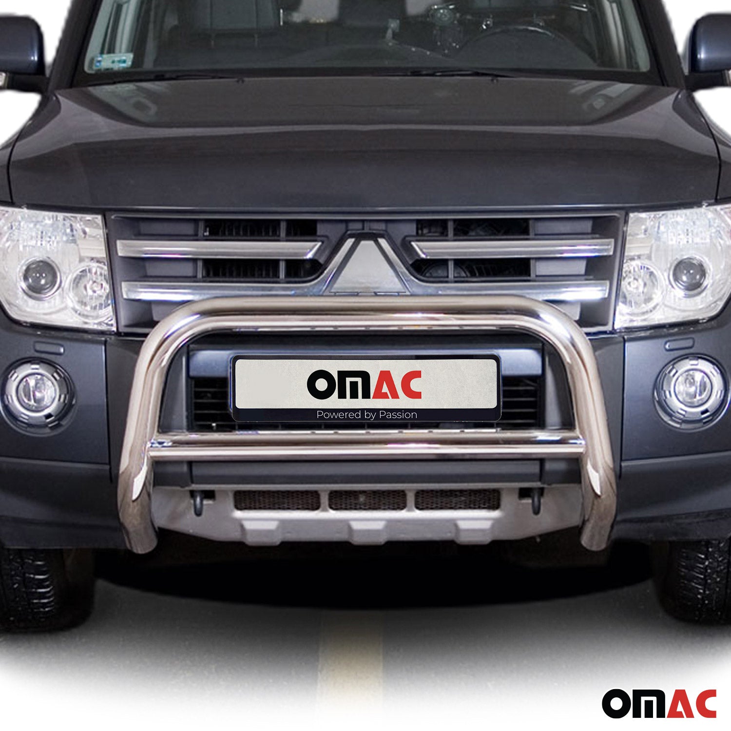 Frontbügel Frontschutzbügel fürsubishi Pajero 2007-2014 ABE Stahl Silber