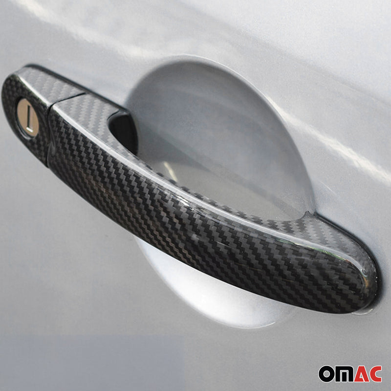 Türgriff Blende Türgriffkappen für VW Touran 2003-2015 Kohlefaser Schwarz 8tlg