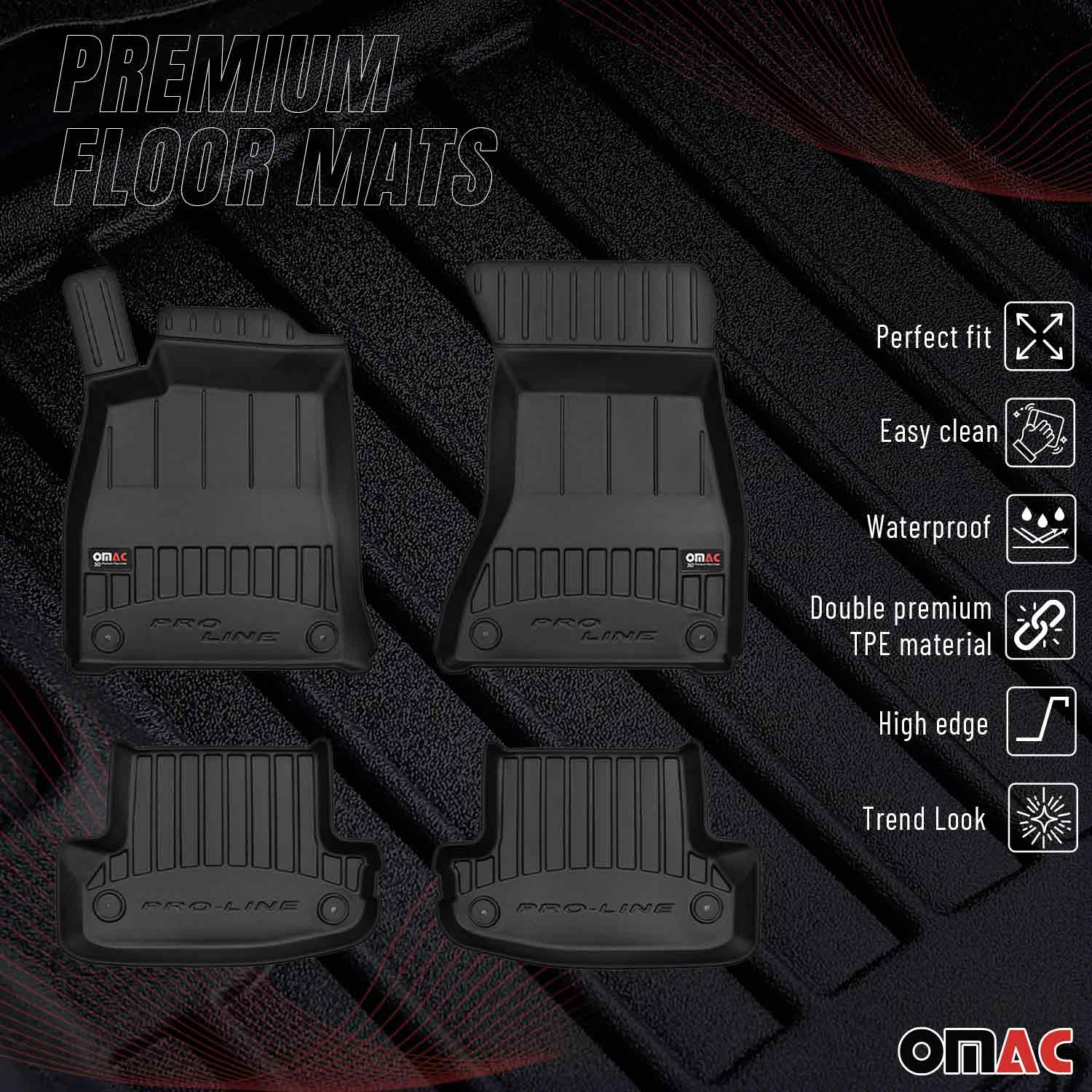 OMAC Gummi Fußmatten für Audi A5 Coupé Cabriolet F5P 2016-2024 Premium Gummi