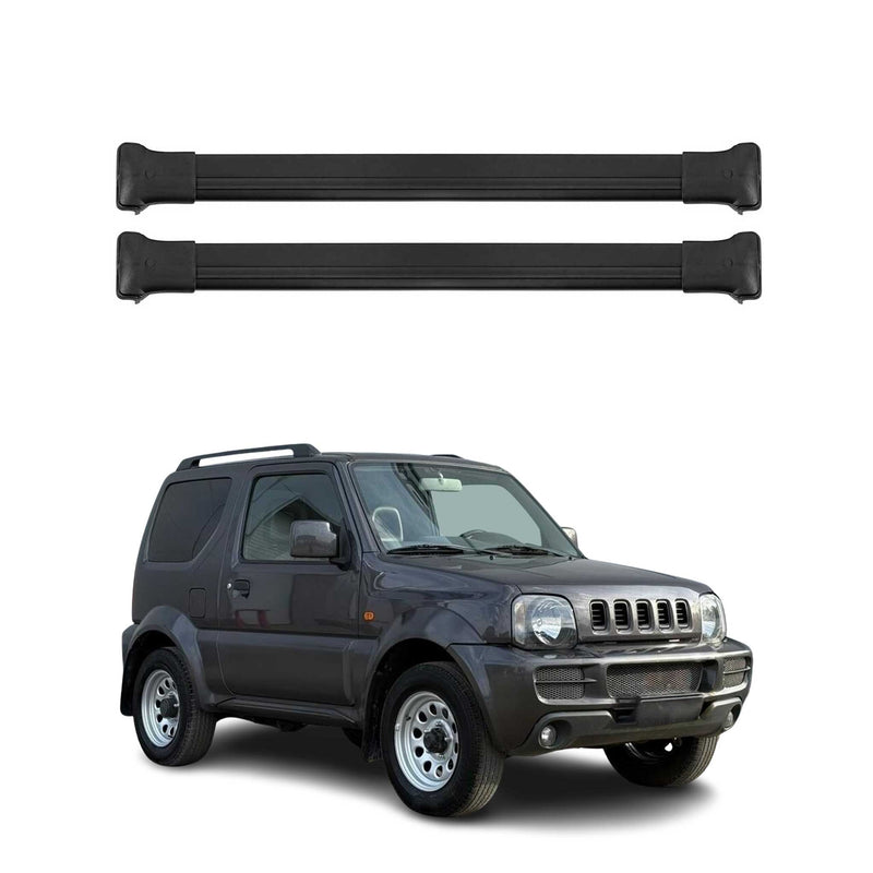 Dachträger Grundtäger für Suzuki Jimny mk3 2004-2018 FL 75kg Alu Schwarz 2 tlg
