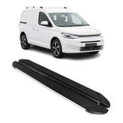 Trittbretter Seitenschweller für VW Caddy Maxi 2020-2026 L2 Alu Schwarz Grau
