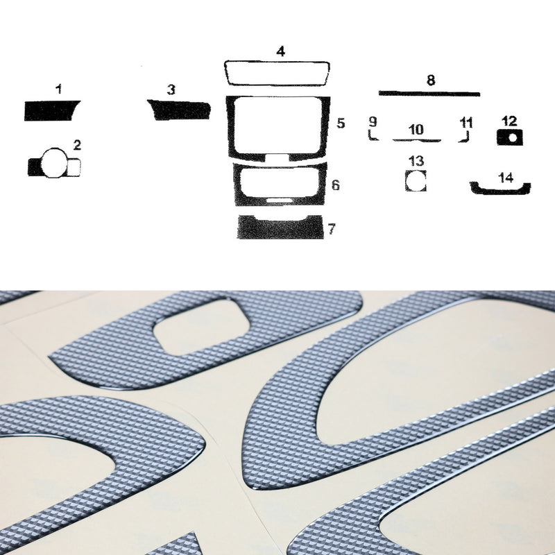 Innenraum Dekor Cockpit für VW Passat B7 2010-2015 Carbon Optik 14tlg