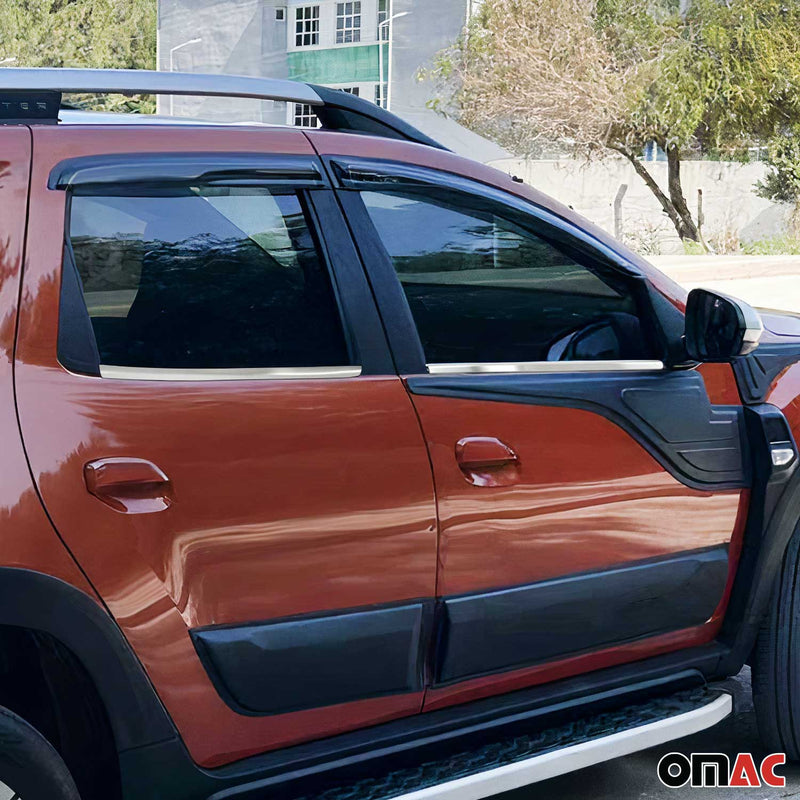 Fensterleisten Zierleisten für Dacia Duster 2018-2021 Gebürstet Chrom 4tlg