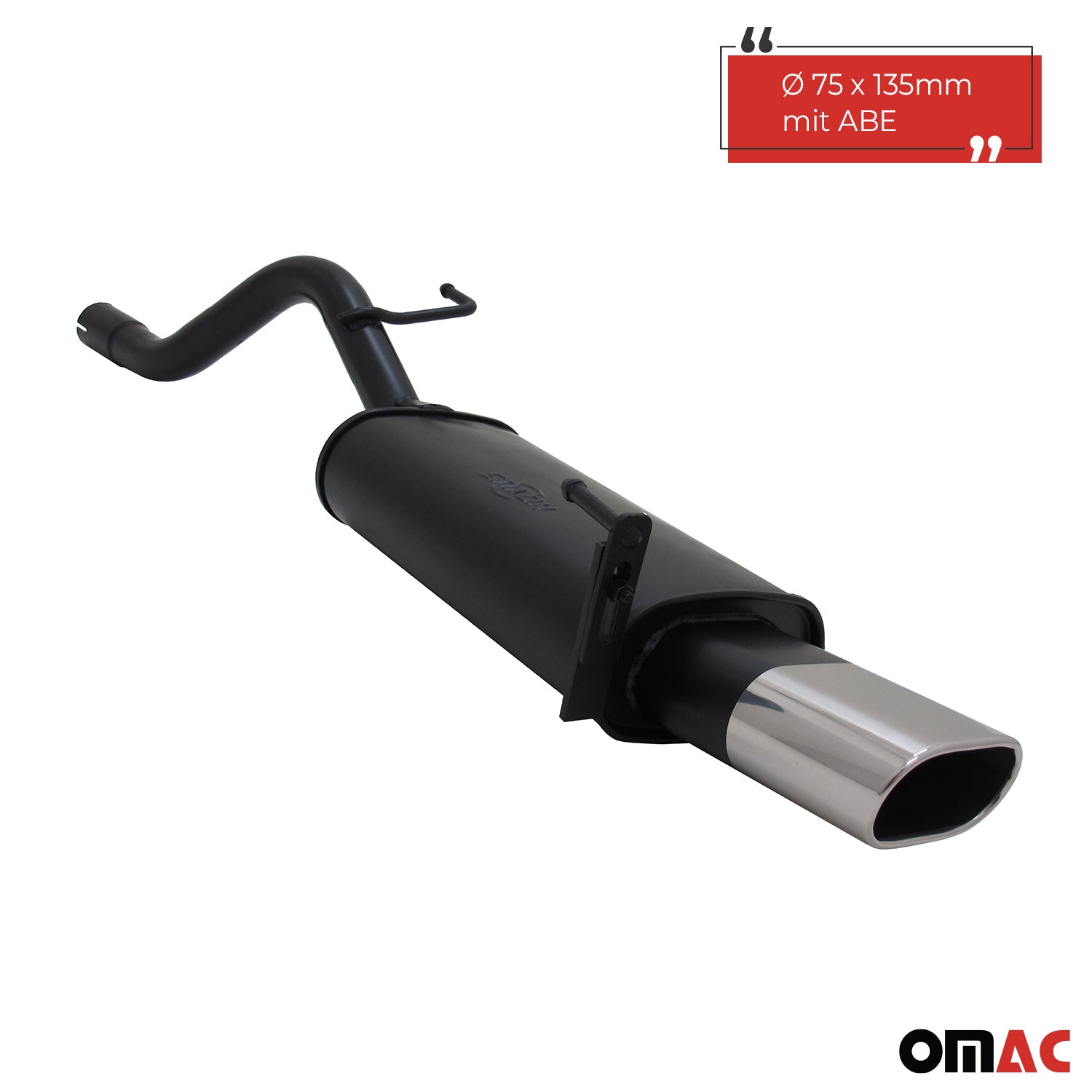 Novus Sportauspuff für Opel Corsa D 135x75mm Endschalldämpfer mit ABE