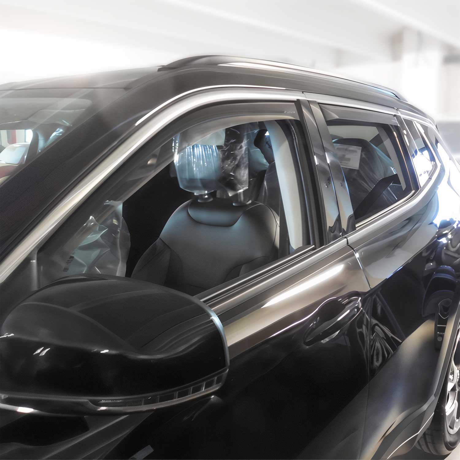 Windabweiser Regenabweiser für Jeep Compass 2017-2025 Dunkel Acryl 4tlg