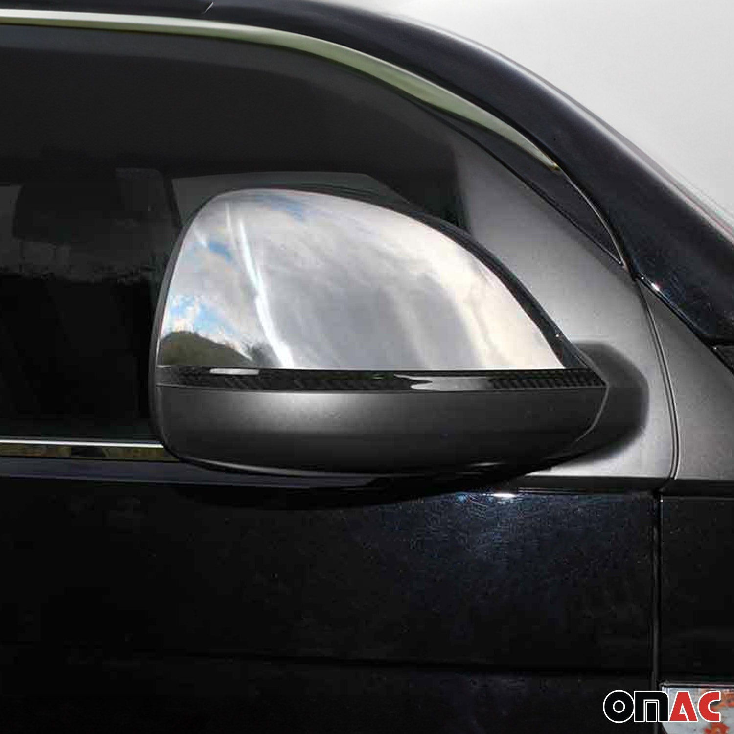 Spiegelkappen Leiste für VW T6 T6.1 alle 2015-24 Kohlefaser Carbon Schwarz 2tlg