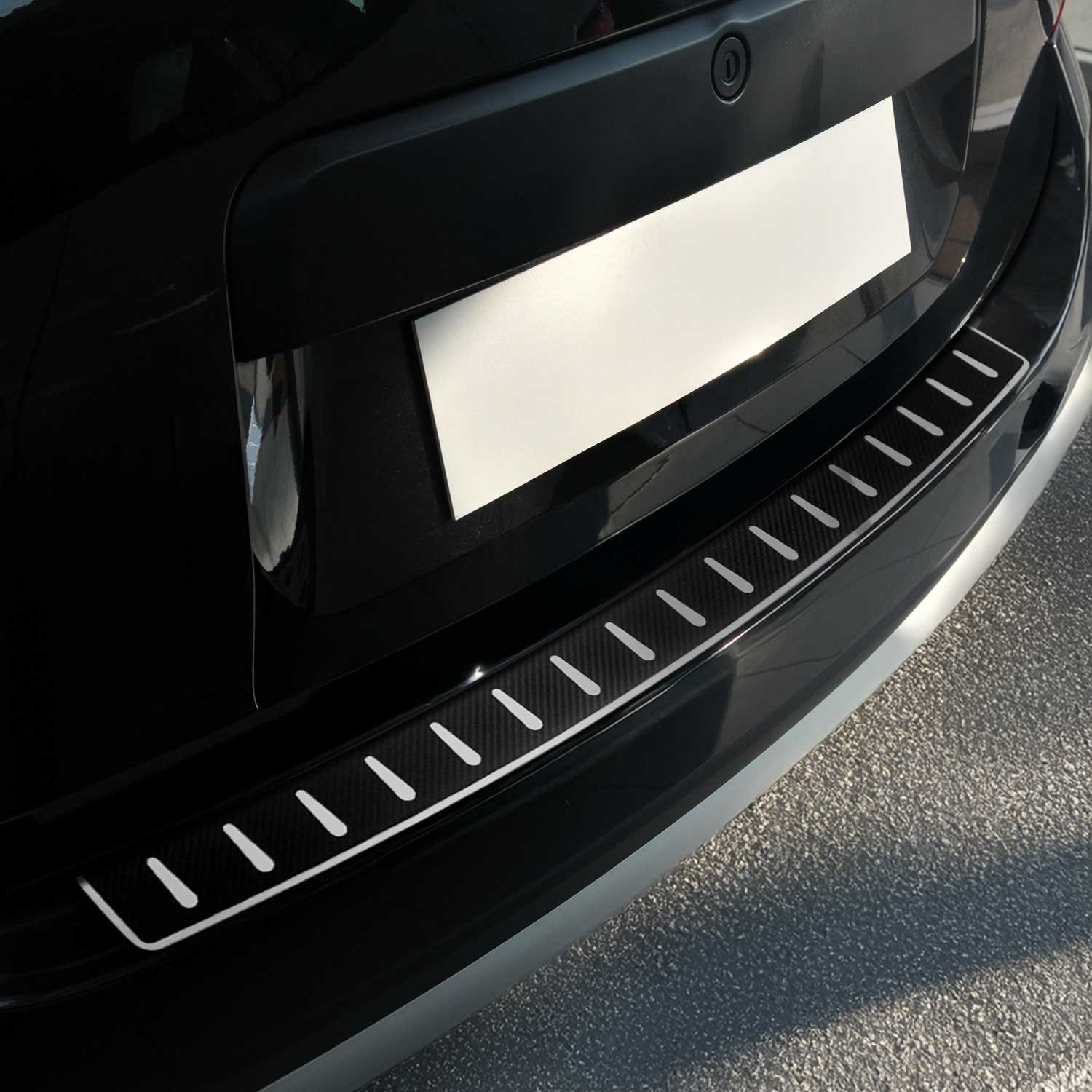 Ladekantenschutz Stoßstange für Dacia Duster 2010-2017 Chrom Kohlefaserfolien