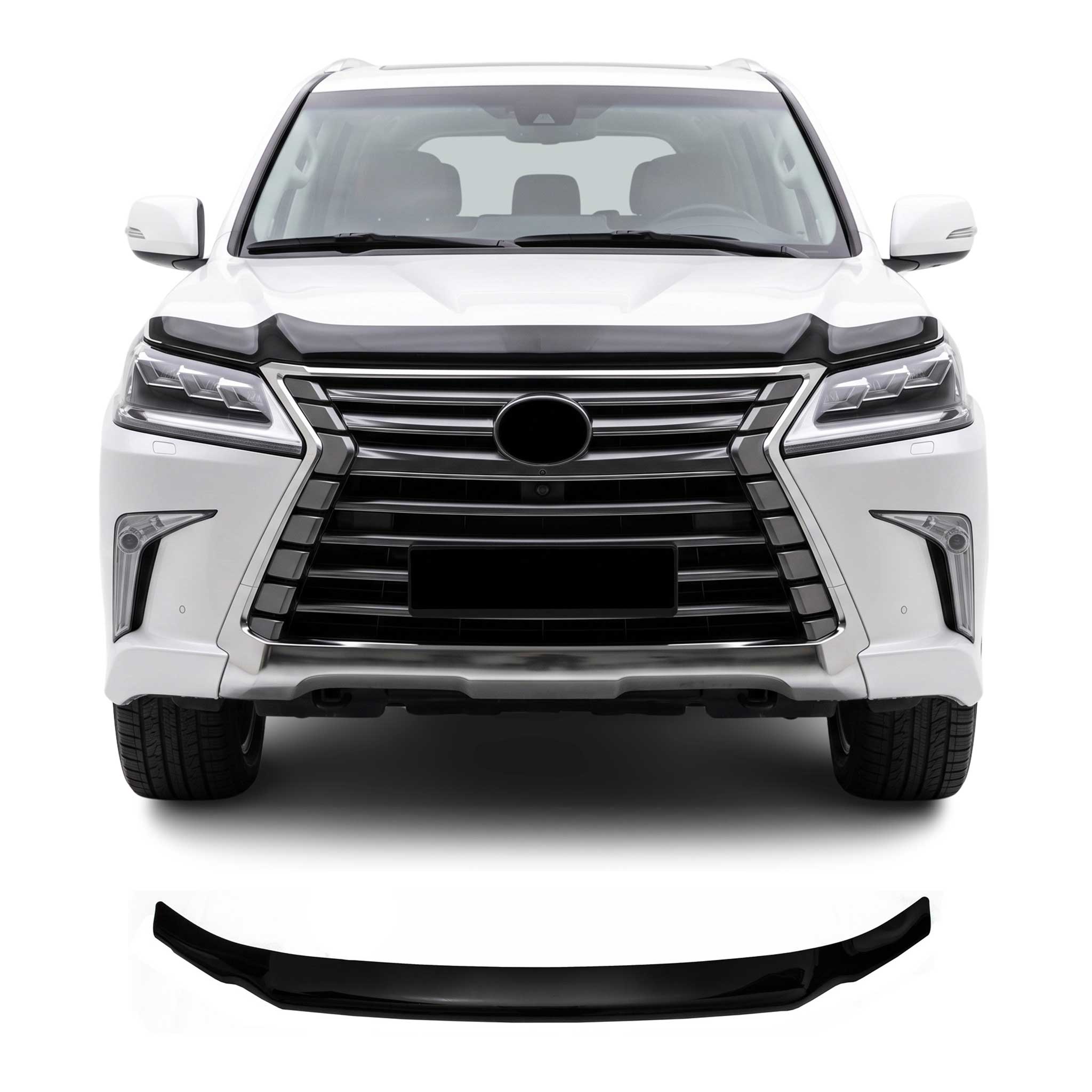 Motorhaube Deflektor Insekten Steinschlagschutz für Lexus LX 570 2015-21 Dunkel