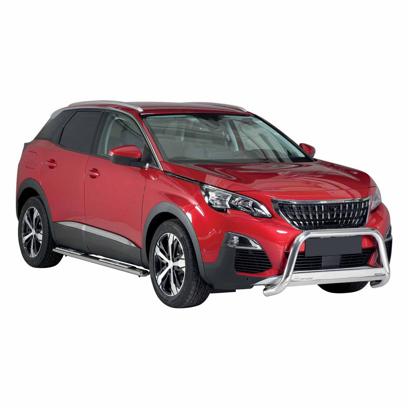Edelstahl Seitenschweller Schwellerrohre für Peugeot 3008 2018-2021 Silber