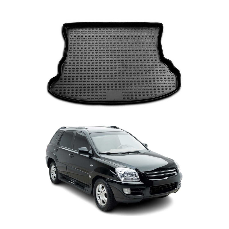 Kofferraummatte Kofferraumwanne für Kia Sportage 2005-2010 Gummi TPE Schwarz