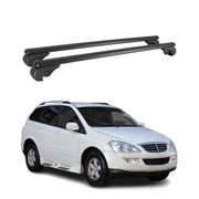 Dachträger für Ssangyong Kyron 2006-2011 Gepäckträger Grundträger Alu Schwarz 2x
