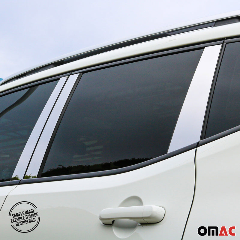 B-pillar door pillar trim for Opel Corsa F 2019-2025 stainless steel silver 6 pieces