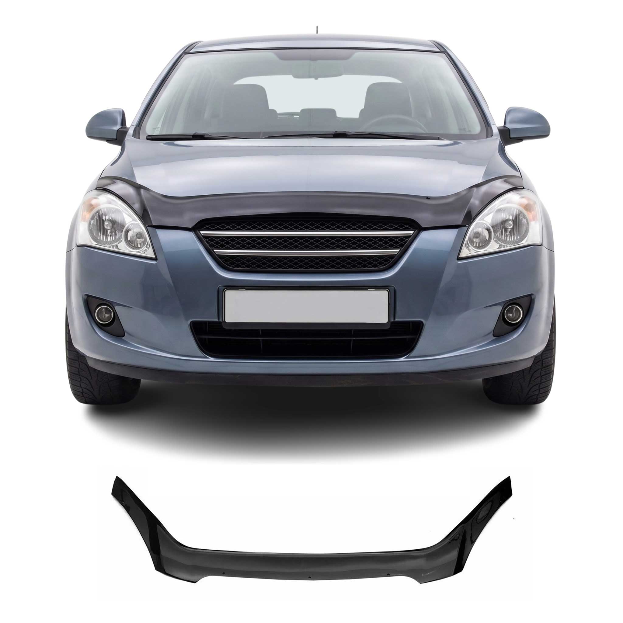 Motorhaube Deflektor Insekten Steinschlagschutz für Kia Ceed 2006-2010 Dunkel