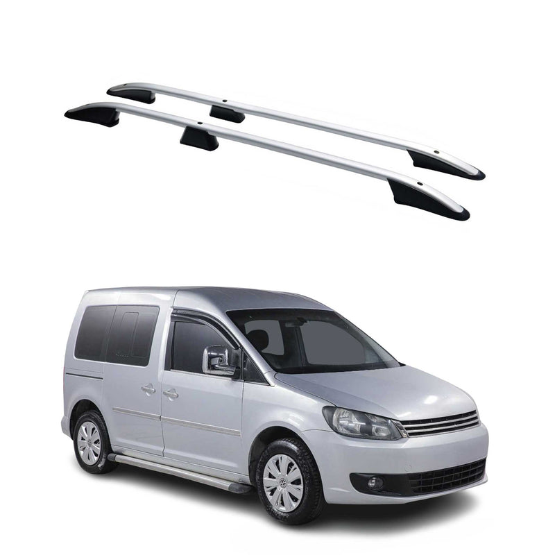 Dachreling Dachgepäckträger für VW Caddy 2010-2015 L1 Kurzer Radstand Alu Silber