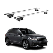 Dachträger Grundtäger für VW Tiguan II 2016-2023 90kg Aluminium Silber 2x ABE
