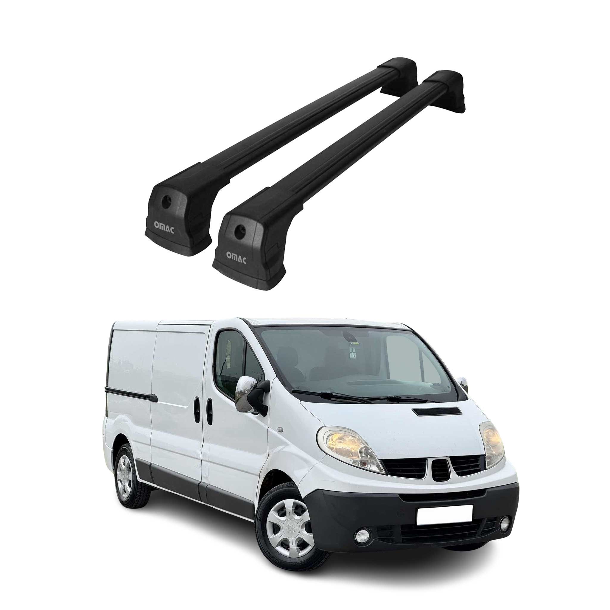 Dachträger Gepäckträger für Renault Trafic II 2001-2014 Grundträger Alu Schwarz