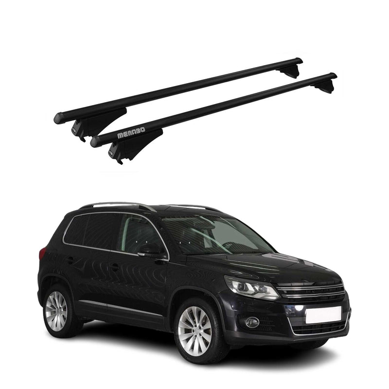 Menabo Dachträger Grundtäger für VW Tiguan Cross 5N 2011-2016 75kg Alu Schwarz