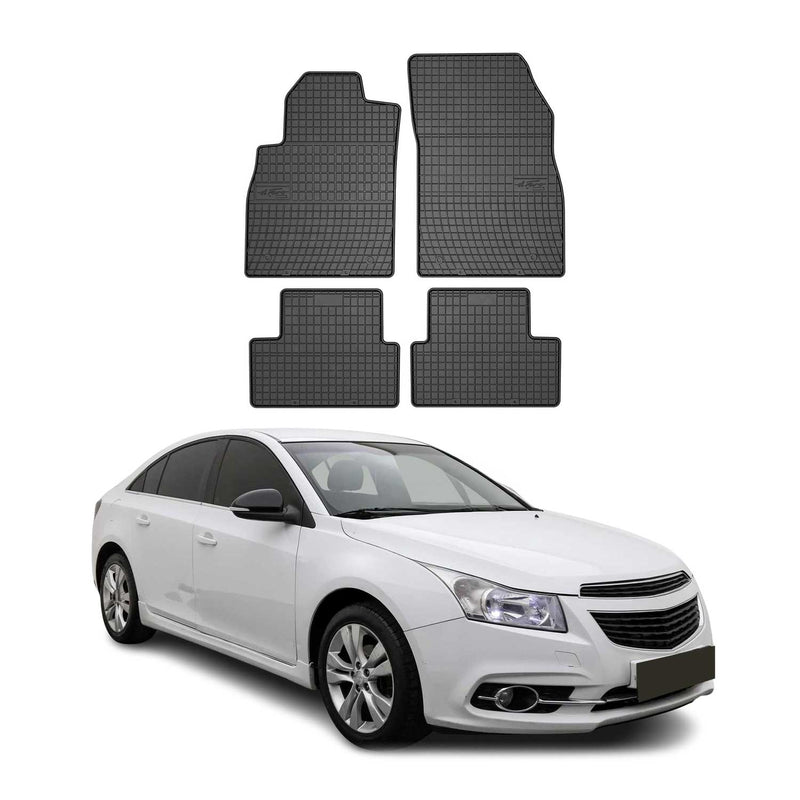 OMAC Gummi Fußmatten für Chevrolet Cruze 2012-2019 Automatten Gummi Schwarz 4tlg