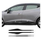 Seitentürleiste Türschutzleiste für Renault Clio 2012-19 Echt Carbon Schwarz 4x