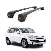 Dachträger Grundträger für Citroen C-Crosser 2007-2012 Aluminium 75kg Schwarz 2x