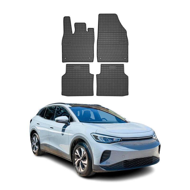OMAC Gummi Fußmatten für VW ID.4 2020-2025 Automatten Gummi TPE Schwarz 4tlg