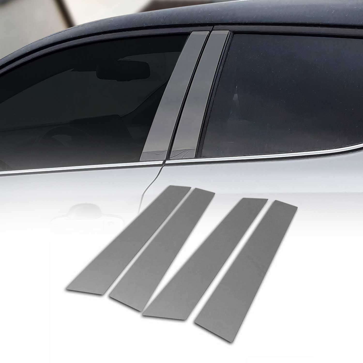 B-Säule Türsäulen Verkleidung für Mini Countryman R60 2010-2017 Chrom Dunkel 4x