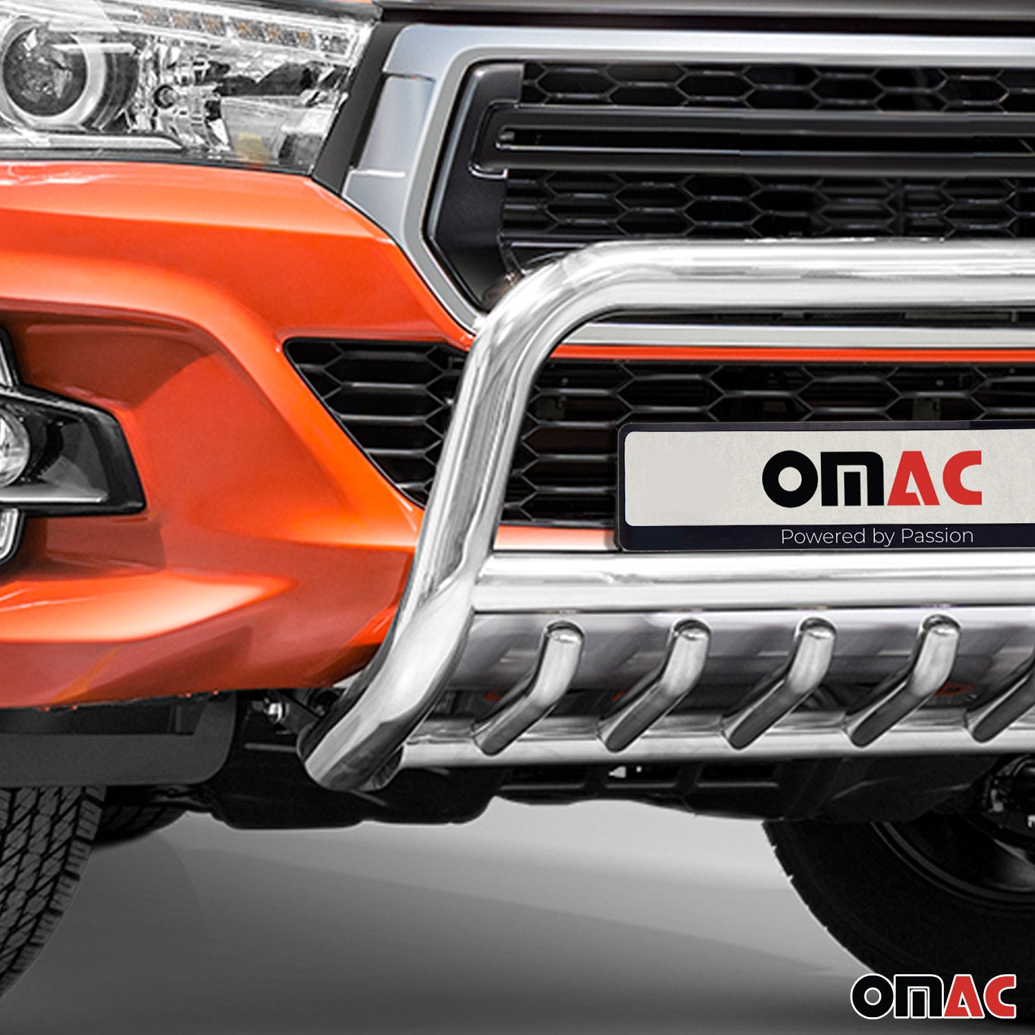 Frontbügel Frontschutzbügel für Toyota Hilux 2018-2021 mit ABE Stahl Silber