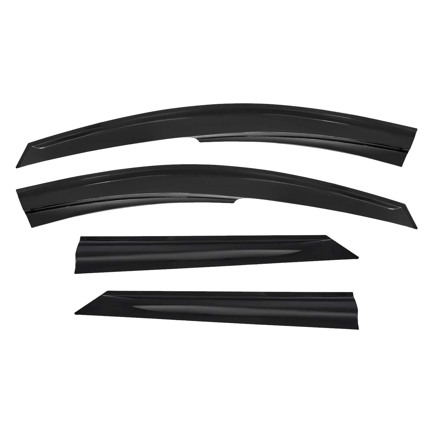 Windabweiser Regenabweiser für Dacia Logan 2004-2012 Acryl Schwarz 4 tlg