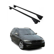 Dachträger Grundtäger für BMW 3er E91 Touring 2004-2012 75kg Metall Schwarz 2x