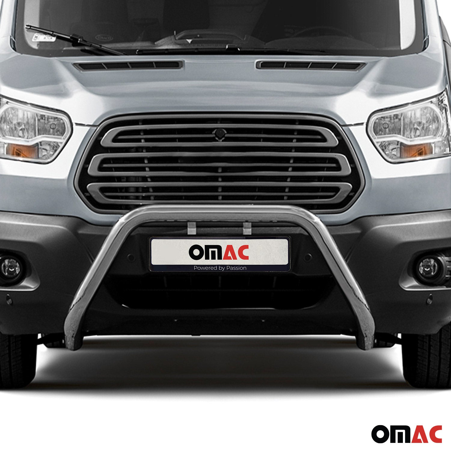 Frontbügel Frontschutzbügel für Ford Transit 2015-2019 mit ABE Silber Rammschutz