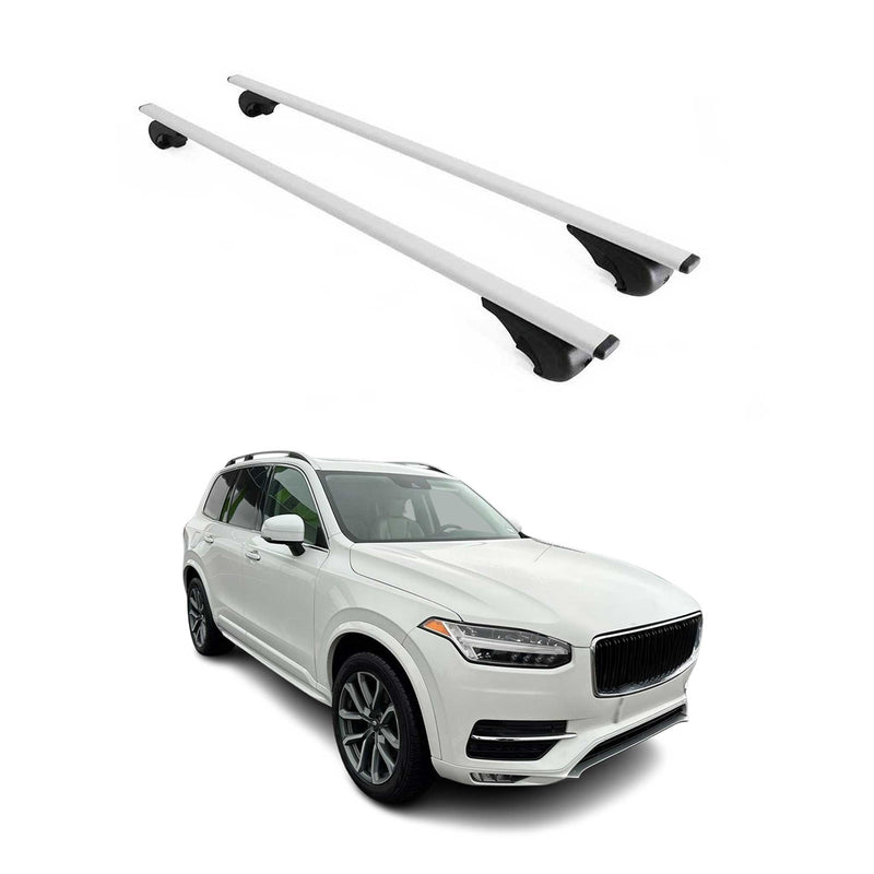 Dachträger Grundtäger für Volvo XC90 2015-2019 75kg Metall Silber 2 tlg