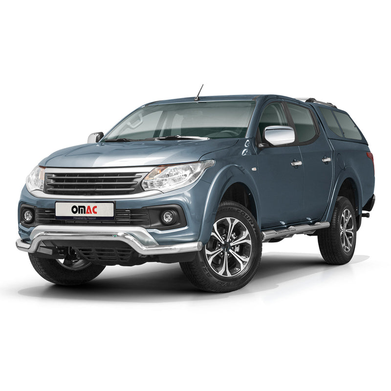 Frontbügel Frontschutzbügel Schutz für Fiat Fullback 2016-2021 Stahl ABE Silber