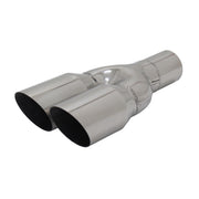 Auspuff Endrohr Edelstahl Y 2x76mm MS-Design Endschalldämpfer mit ABE