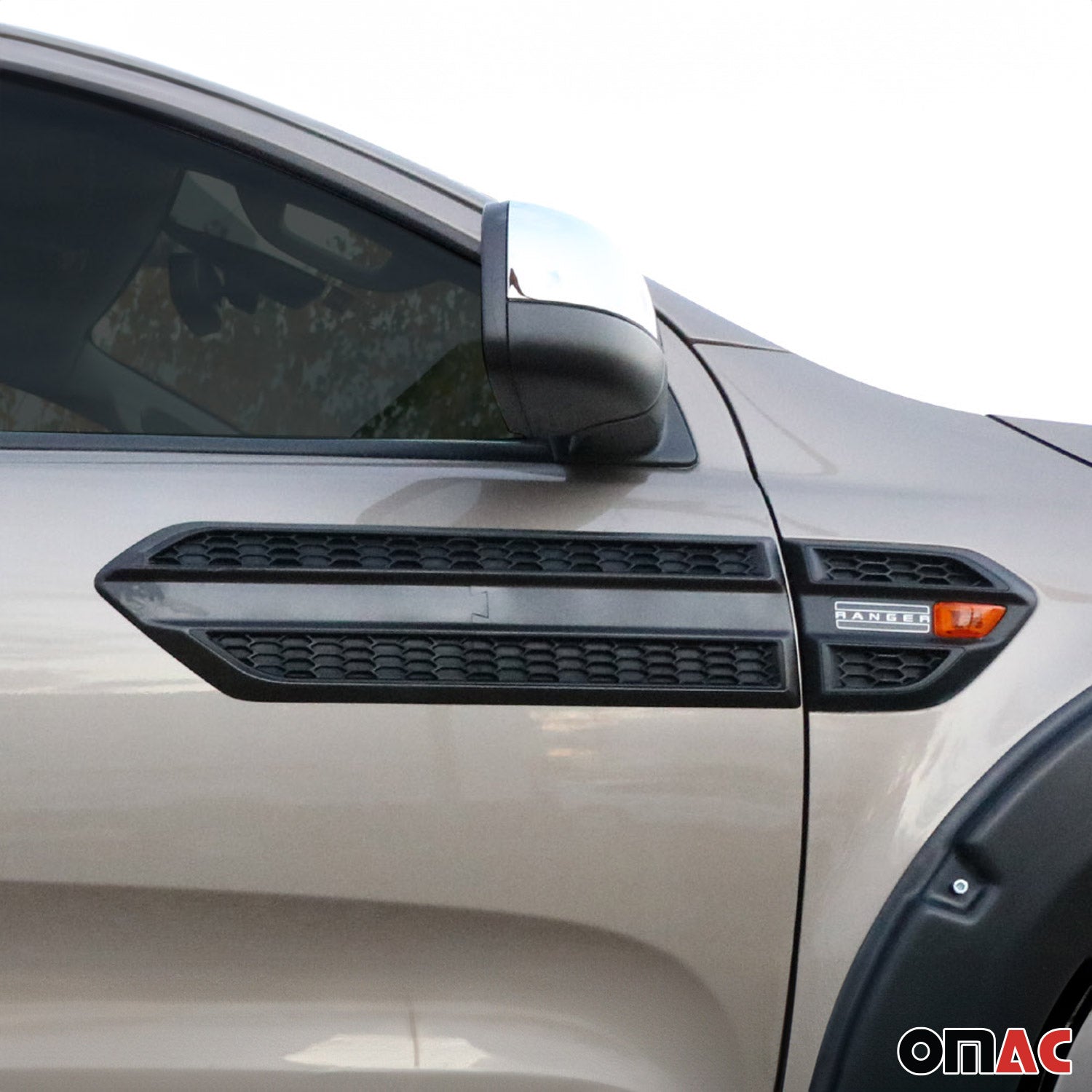Seitentürleiste Türschutzleiste für Ford Ranger T6 XLT FL 2015-2022 ABS Schwarz