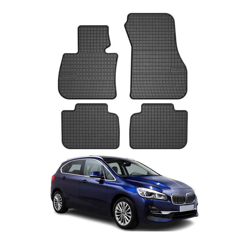 OMAC Gummi Fußmatten für BMW 2er Active Tourer F45 2014-2021 Matten Schwarz 4x