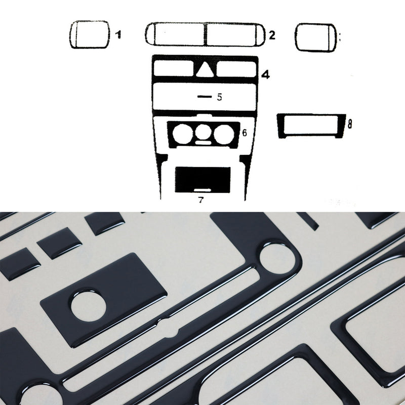 Innenraum Dekor Cockpit für Audi A3 8L 1996-2000 Piano Schwarz Optik 8tlg