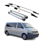 Dachreling + Dachträger für VW T5 T6 Transporter L2 Langer RS Alu Silber 4x