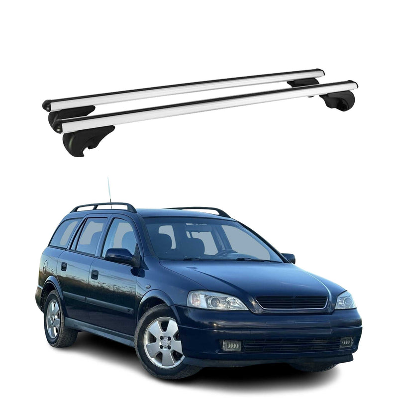 Dachträger Grundtäger für Opel Astra G Kombi 1998-2004 75kg Alu Silber 2 tlg