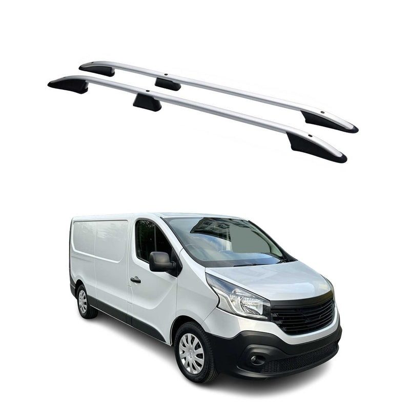 Dachreling Dachgepäckträger für Renault Trafic 2014-2024 L2 Langer Alu Grau