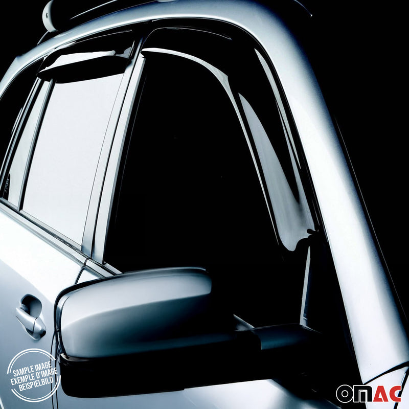 4x Windabweiser Regenabweiser für Audi Q7 4LB 2006-2015 Acryl Dunkel