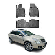 OMAC Gummimatten Fußmatten für Cadillac SRX 2010-2016 TPE Automatten Schwarz 3x